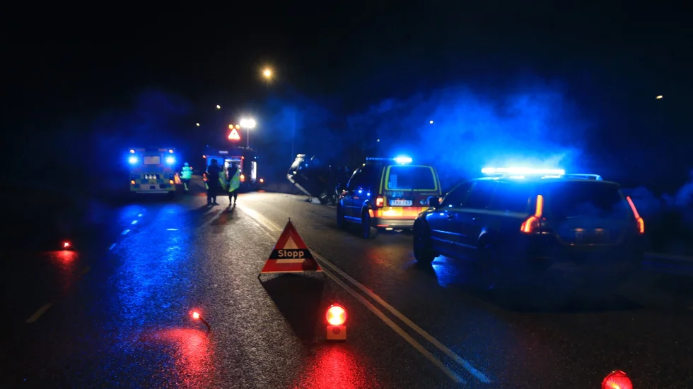 En singelolycka inträffade på Gredelbyleden i Knivsta.