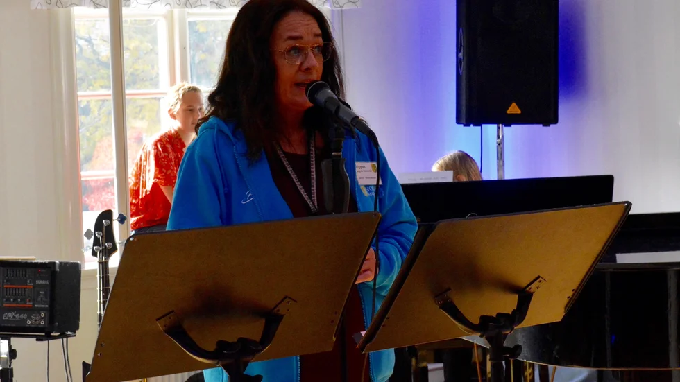 Birgitta Holmström berättade även om hur det var när hon själv började på musikskolan.