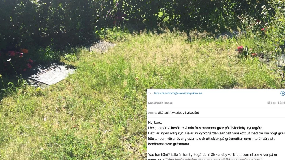 Anders Kjellqvist är kritisk till skötseln av kyrkogården.