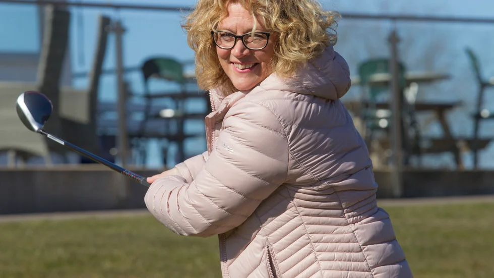 Ditte Persson Lindell är ny ordförande i Motala Golfklubb. 