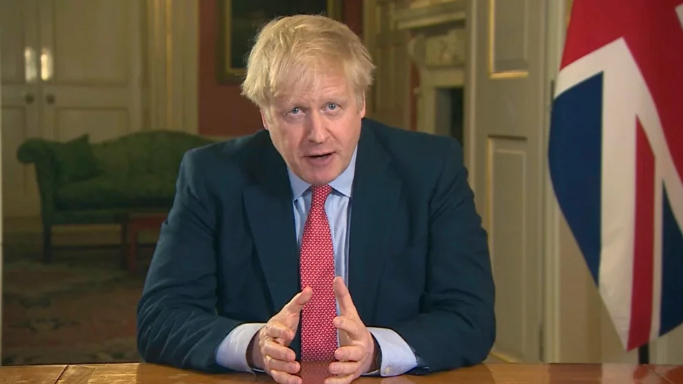 Boris Johnson talade till nationen på måndagen, i ett tv-inslag som lockade drygt 27 miljoner tv-tittare. Arkivbild.