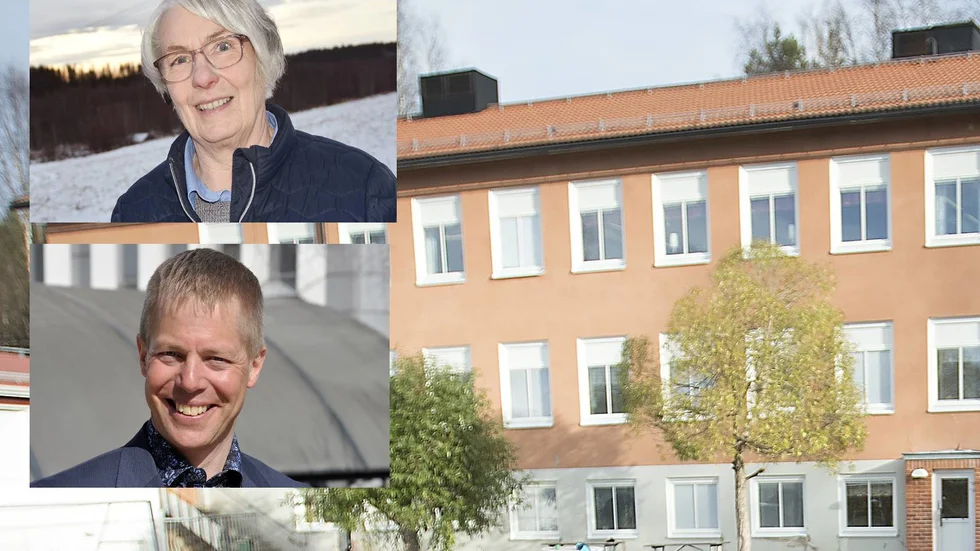Rigmor Åström (M) och Johan Gröhn (C) är inte överens. "Vi tjänar 600 000 per år på att riva skolan. Något som borde ha skett tidigare", säger Johan Gröhn.