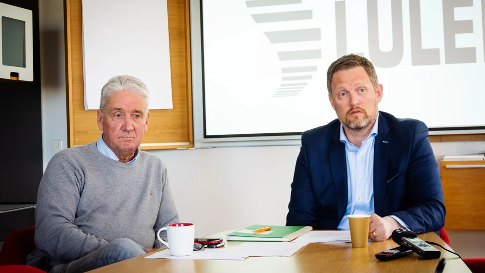 Chockade och berövade. Lulebos ledning med ordförande Kent Ögren och vd Erik Öhrling berättade om misstankarna på en presskonferens på onsdagen.