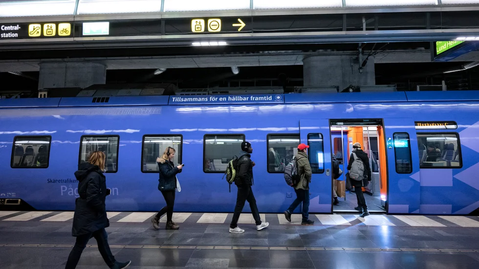 Sträckan trafikeras bland annat av Skånetrafikens pågatåg. Arkivbild.