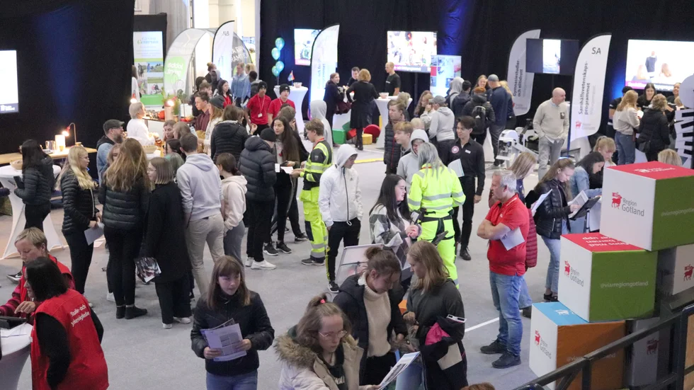 Mellan 1200 och 1300 från årskurs 8 till 9 besökte studie- och yrkesmässan i Visby.
