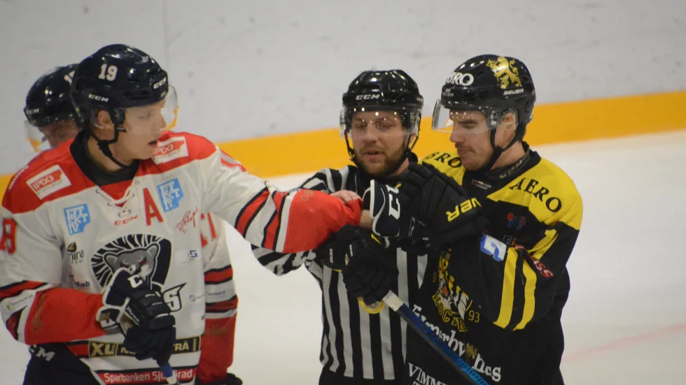 Vimmerby Hockey spelar under onsdagskvällen mot Borås. 