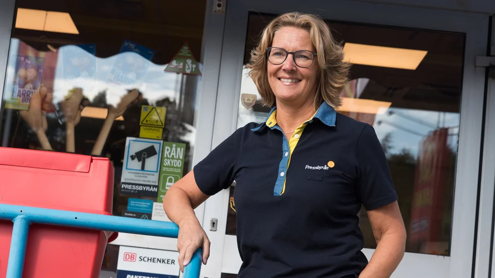 Det viktigaste för Malin Wessman, som driver Pressbyrån i Gamleby, är att människor trivs.  