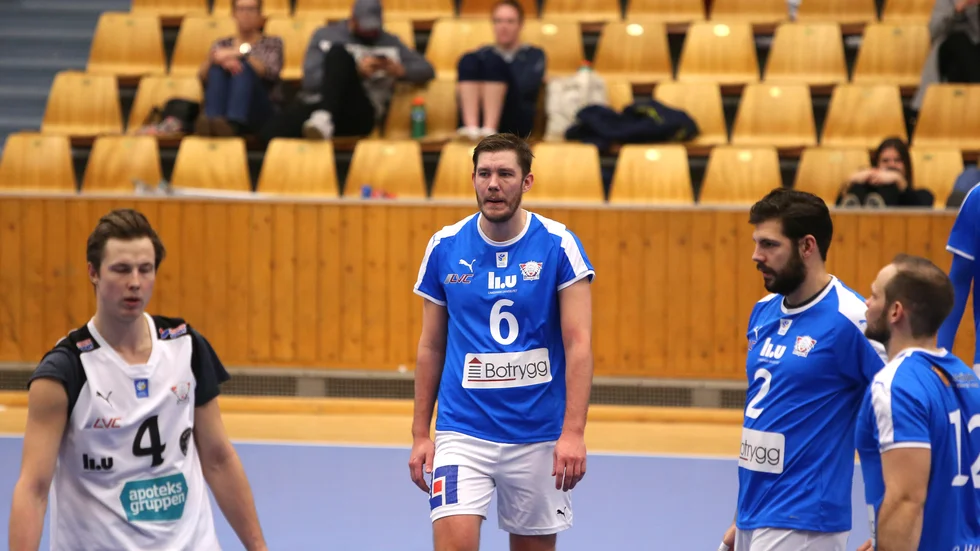 Martin Larsson och övriga i LVC deppade efter förlusten mot Lund.