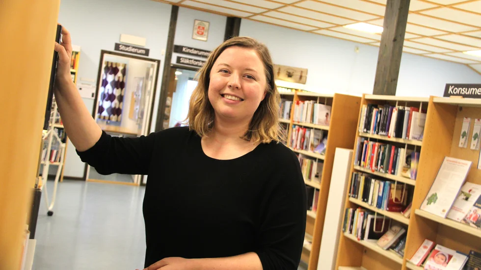 Matilda Henriksson är projektledare för det nya Digidel centret på Kisa bibliotek.
