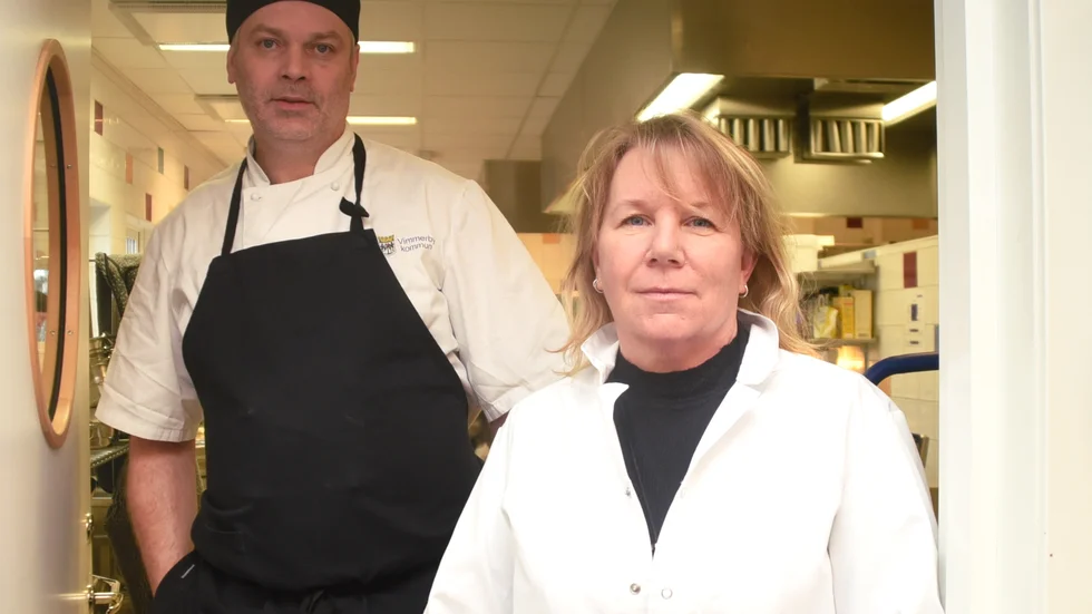 Sofia Andersson är kostchef och Conny Linder områdeschef på kosteneheten för Vimmerby kommun.