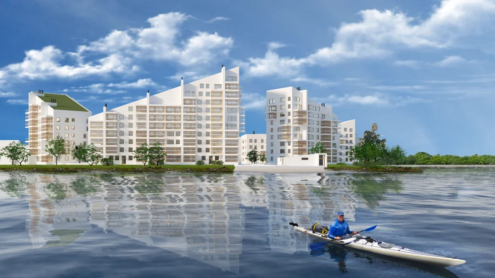 Rawi och Hellströms planerar att bygga 270 lägenheter på området Malmstranden i Luleå.