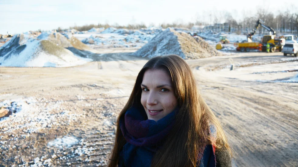 Kommunens mark- och exploateringsingenjör Sandra Lövsjö är nöjd med att grunden nu lagts för en helt ny stadsdel i Nosshult några kilometer utanför Vimmerby stad.