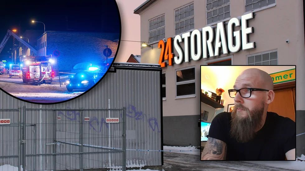 Peter Dahlberg kan ha förlorat hela sitt hem i den misstänkta mordbranden i förrådshotellet 24Storage.