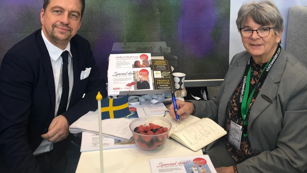 I mars i år deltog Adam Jacobsson och Inger Harlevi i  världens största turistmässa, ITB i Berlin, där de bearbetade tyska researrangörer.