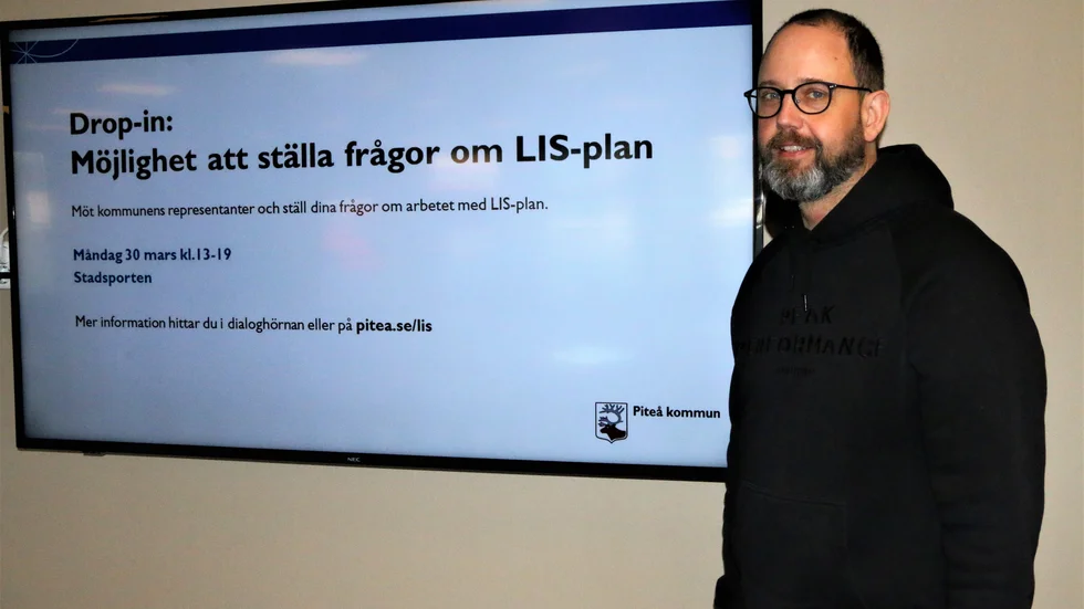 "30 mars har vi drop in i Stadsporten. Då kan folk komma in och ställa frågor kring LIS-planen", säger samhällsplanerare Roger Lundstig.