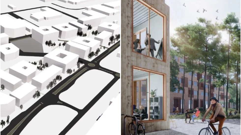 Storheden city är tänkt att ha en blandning av verksamheter; både handel och kontor.
