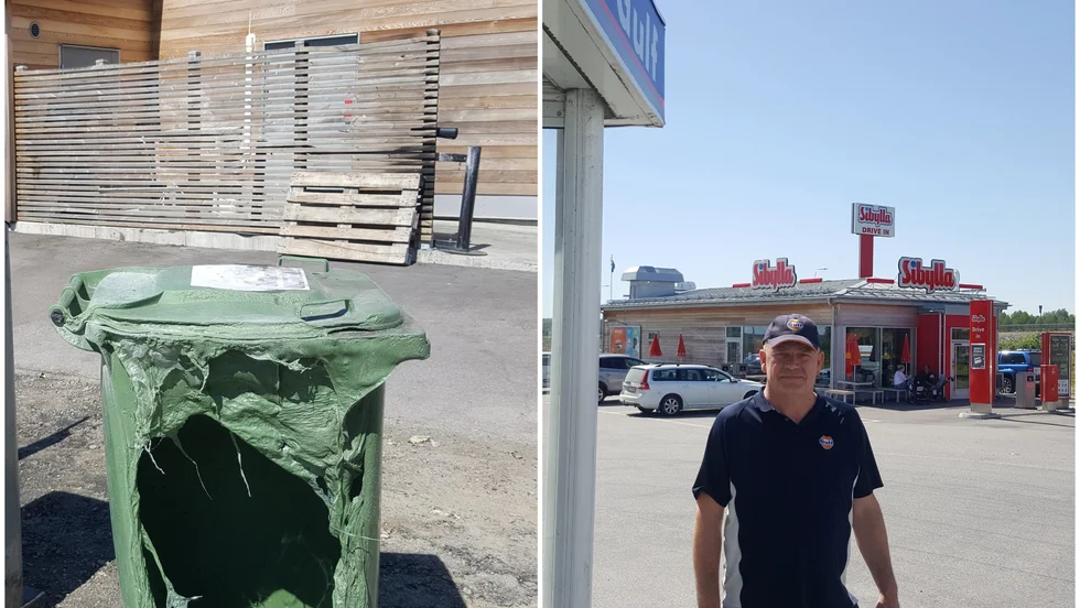 Tierpsbon Thomas Mattsson hjälpte till att släcka den kraftiga brand som härjade vid Sibyllarestaurangen vid Tierpsporten på måndagen. Nu hyllas han av restaurangen.