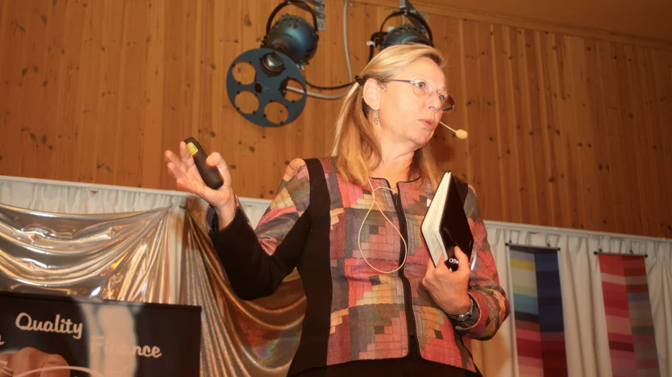 Maria Hedblom ledde paneldiskussionen.