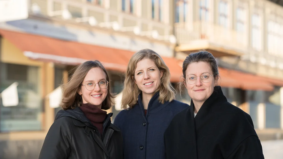 Nordmark & Nordmark Arkitekter går från en till tre i Skellefteå, fr v Ida Wänstedt, Moa Öst och Anneli Jönsson