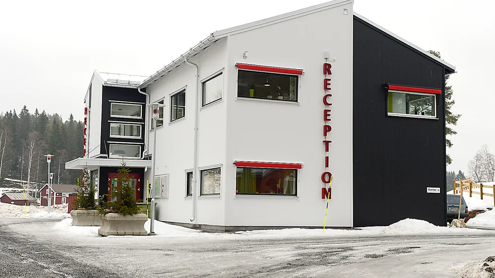 Receptionen vid Skellefteå camping. 