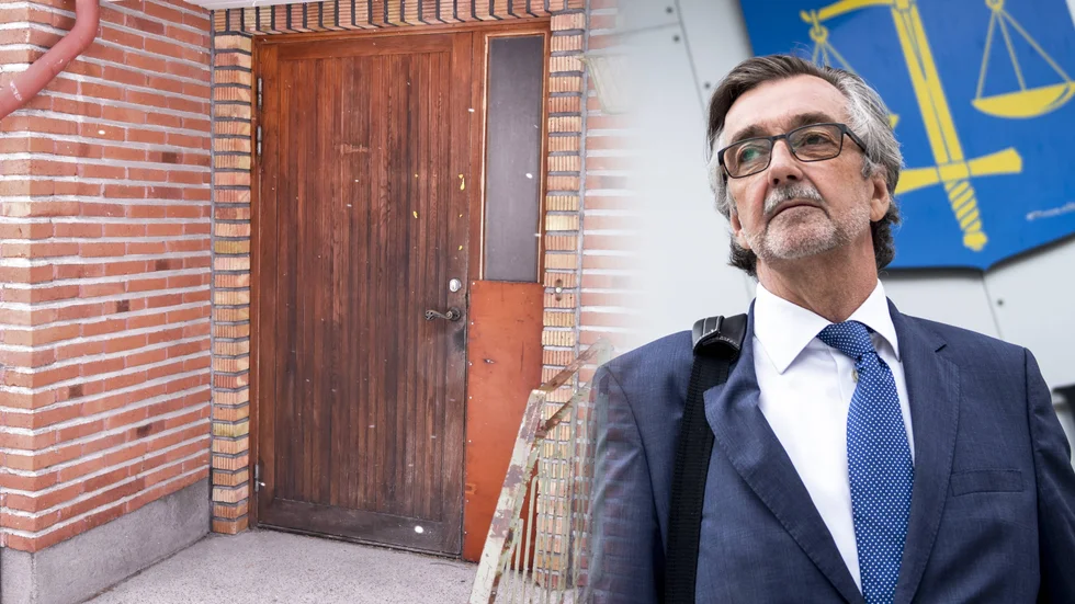I den här villan i Malmberget, som numera är riven på grund av samhällsomvandlingen, dog Anders Dorsch för sex år sedan. Advokat Gunnar Falk har försvarat den huvudmisstänkte mannen som friades av hovrätten och som nu kräver skadestånd.