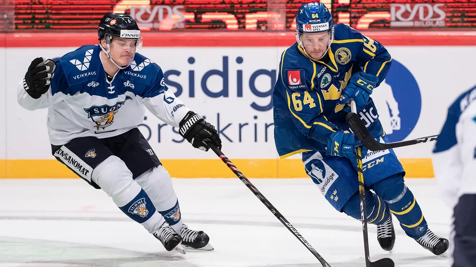 Jonathan Pudas debuterade för Tre kronor under Beijer Hockey Games tidigare i våras.