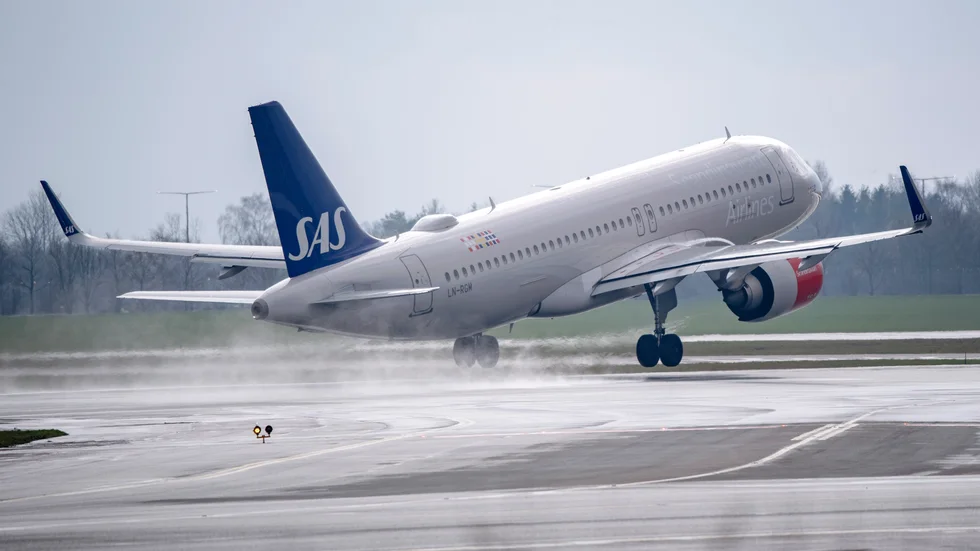 Lördagens intensiva aktivitet med ett SAS-plan på Skavsta flygplats är en del av piloternas flygträning. Bilden är från ett annat sammanhang. 