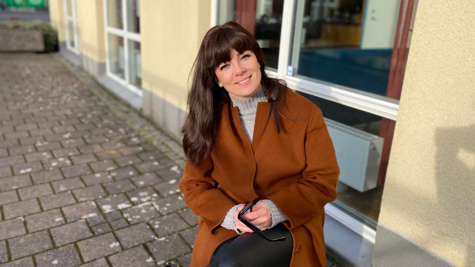 Maria Dufva i eftermiddagssolen.