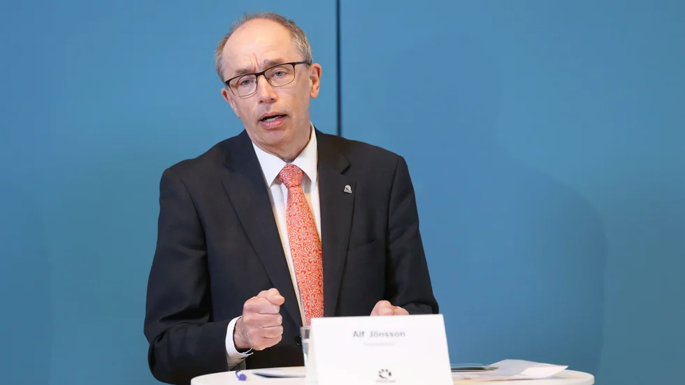 Alf Jönsson, regiondirektör, under en presskonferens med Region Skåne. Arkivbild.