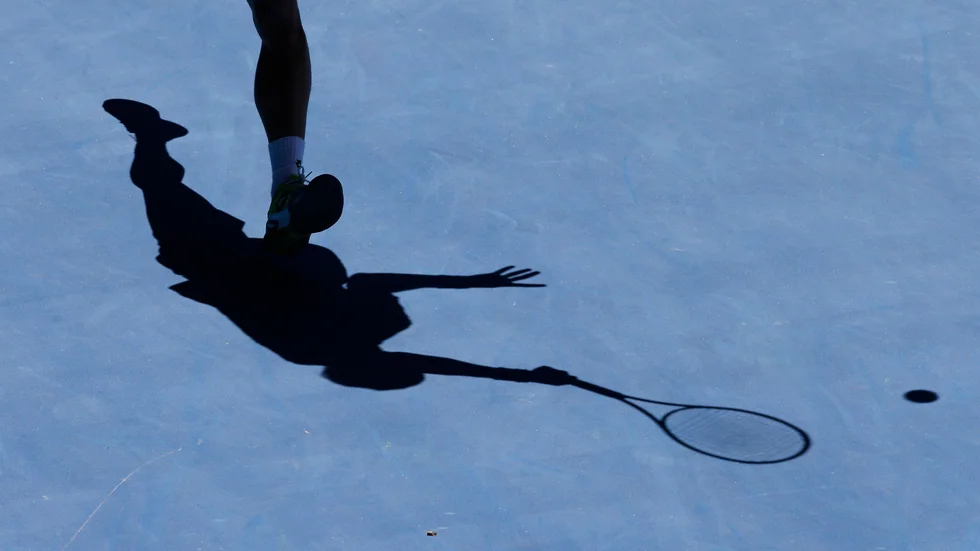 Tennisspelaren Youssef Hossam, Egypten, stängs av på livstid från all professionell tennis. Arkivbild.