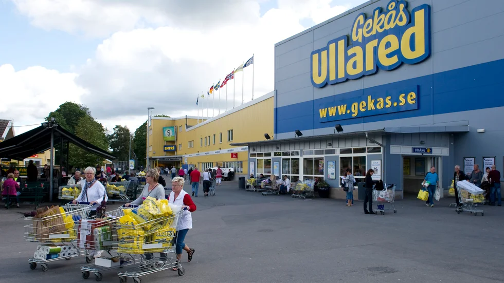 Falkenbergs kommun har fått in flera tips om trängsel på varuhuset Gekås i Ullared. Arkivbild.