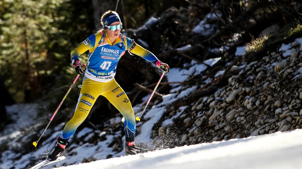 Anna Magnusson såg till att Sverige klättrade i stafetten. 
