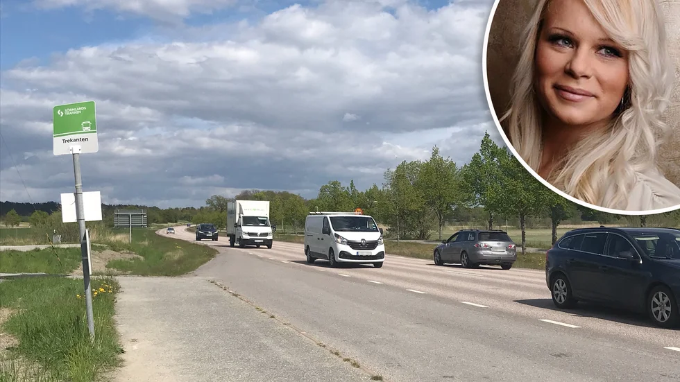 När Elisabeth Ekström och hennes dotter kliver av bussen vid Trekanten måste de ta sig över väg 223, som inte har något övergångsställe. Marielundsmamman hoppas på en snar förändring.