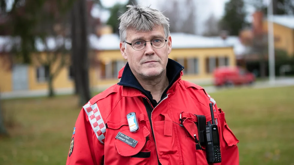 Lennart Meijer, yttre insatschef på Södertörns brandförsvarsförbund.