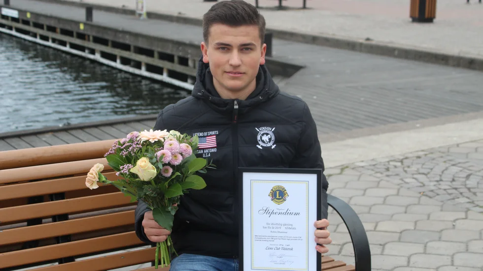 Robin Ilhammar tilldelas Lions idrottstipendium för 2019.