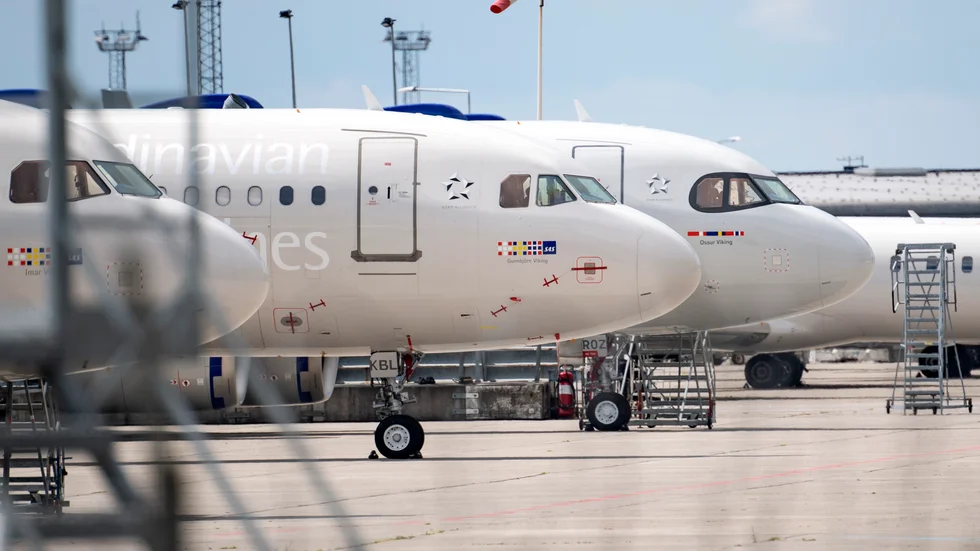 Flygets kris slår mot GKN i Trollhättan. Här ses parkerade flygplan på Kastrup. Arkivbild.