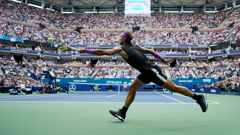 Det var fullsatt på Arthur Ashe Stadium när Rafael Nadal säkrade US Open-titeln i fjol. I årets turnering kommer det att vara tomt på läktarna. Arkivbild.
