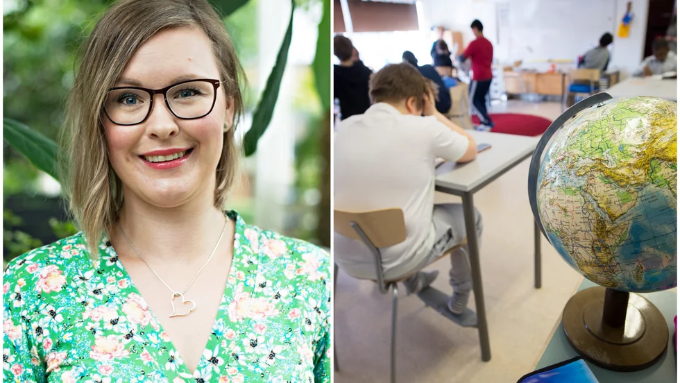 Helena Hedman Skoglund (L), ordförande i utbildningsnämnden, förklarar vad siffrorna betyder.