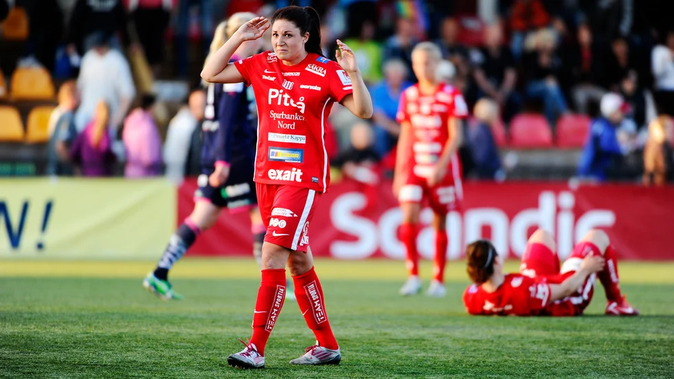 Josefin Johansson kvitterade till 1-1 i träningsmatchen mot Djurgården