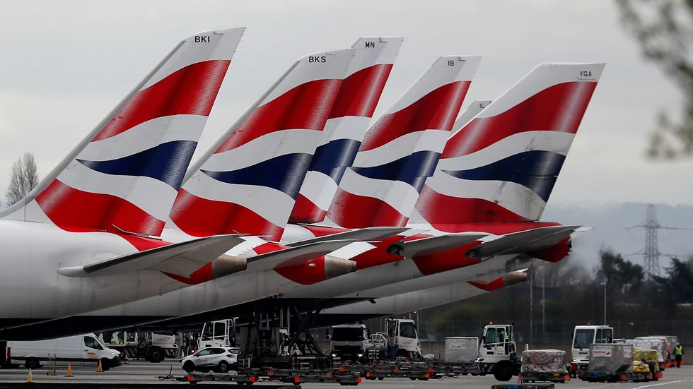 British Airways-flygplan på flygplatsen Heathrow i London. Arkivbild.