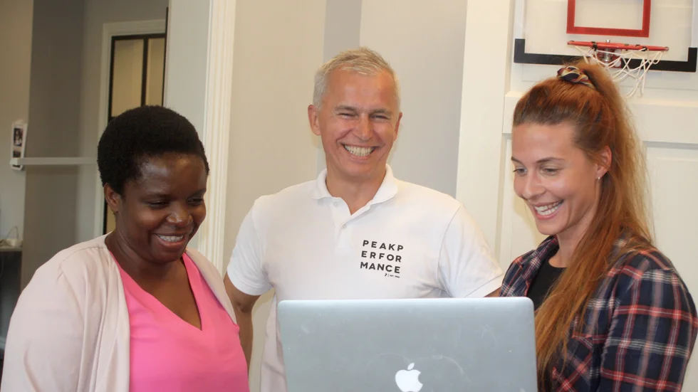 Maronge Furha, David Hübinette och Elin Lundholm.