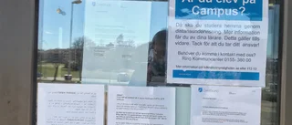 Campus Oxelösund har öppet – men med stängd port