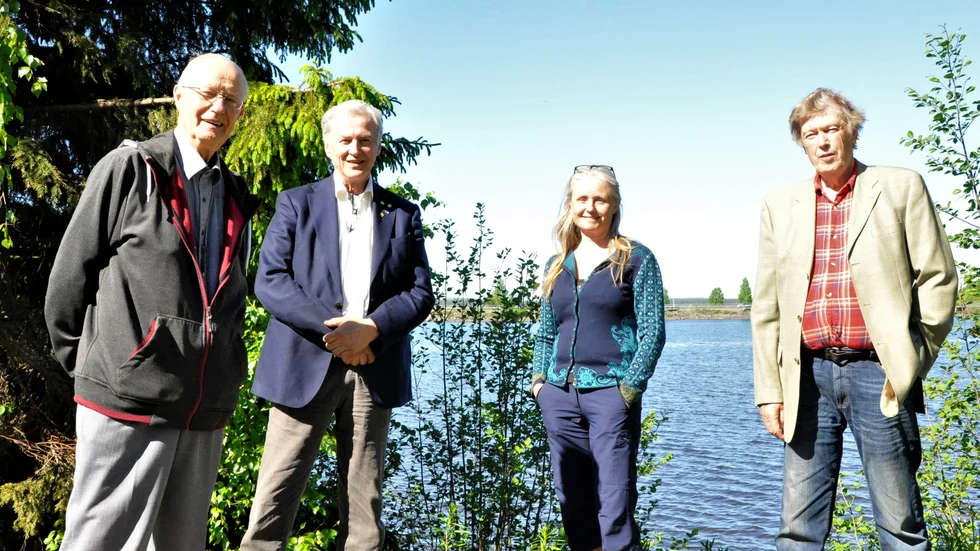 Kurt Lundström, ordförande Luleå älvdals intresseförening, Nils-Olov Lindfors (C), Stellan Hamrin och Siri Lundström, projektledare och ordförande för Norrälvar.