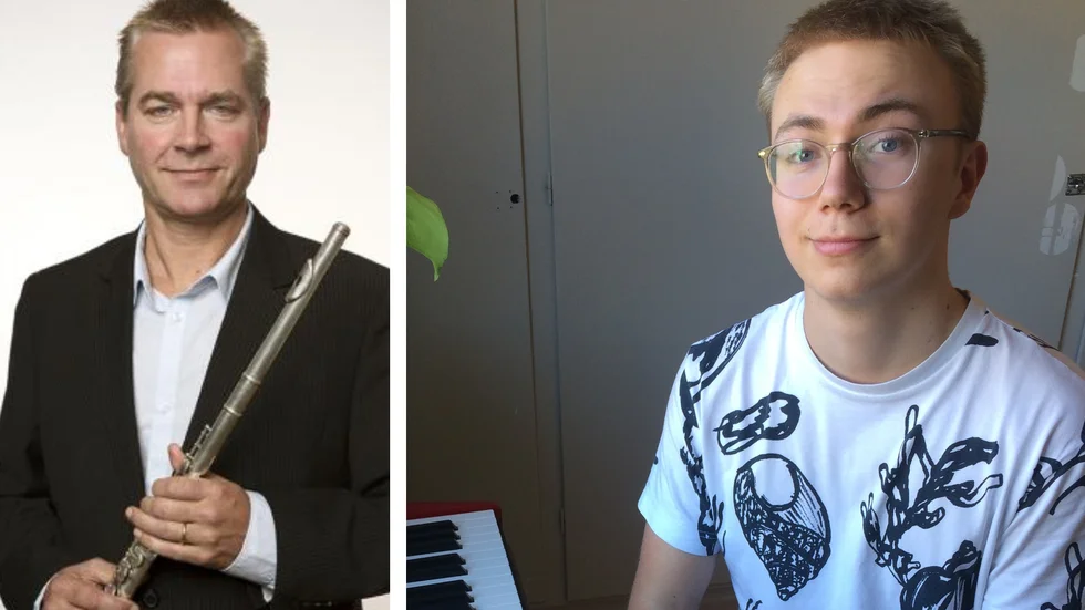 Flöjtisten Jonas Augustsson får Boxholms kommuns kulturstipendium 2020, och Elliott Hall får ungdomskulturstipendiet.