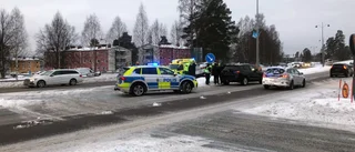 Larm om olycka på E 4 i höjd med arenan