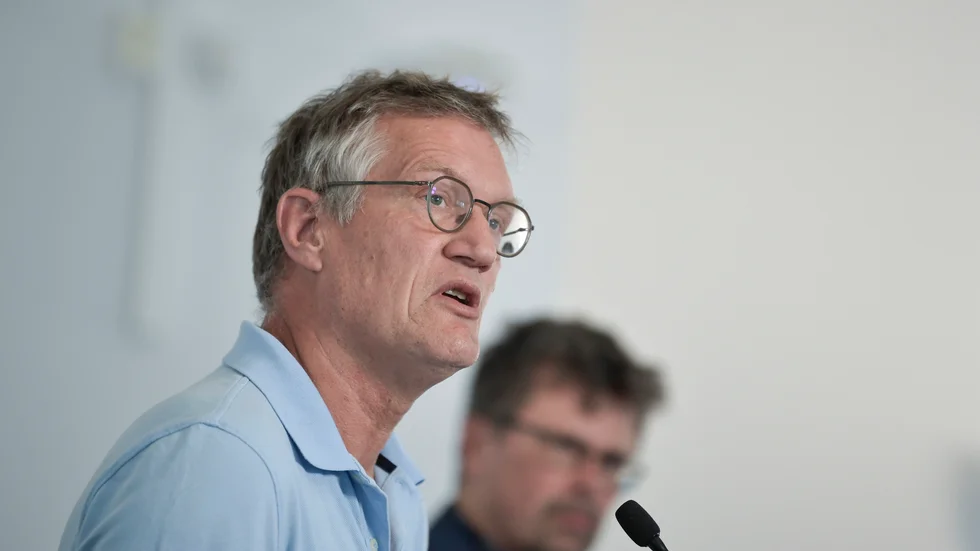 Anders Tegnell, statsepidemiolog på Folkhälsomyndigheten, vid en pressträff i förra veckan.