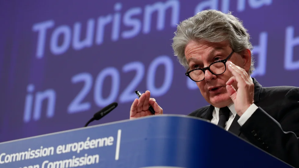 EU:s inremarknadskommissionär Thierry Breton ger via en ny EU-sajt klartecken till att transportera Sverige. Arkivfoto.