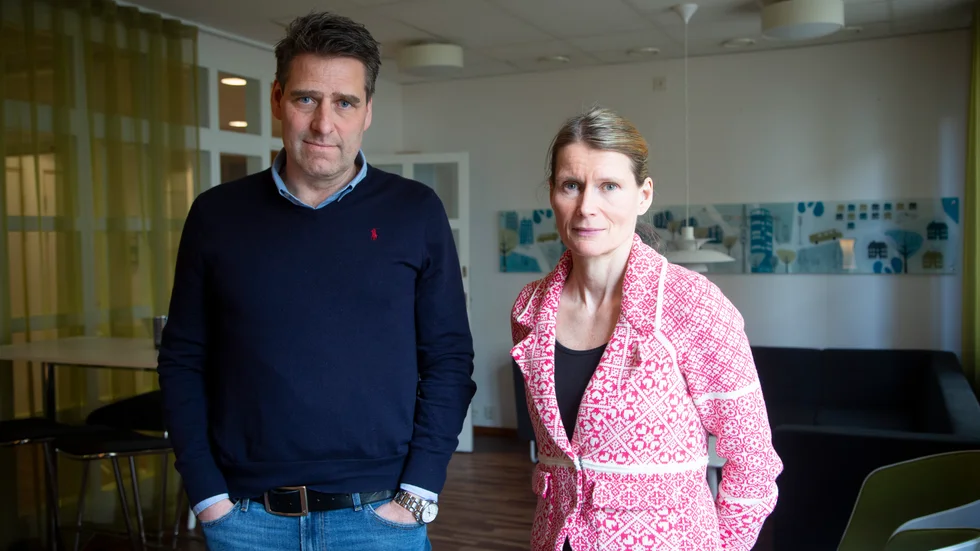 Pitebos kundservicechef Nicklas Öhman och vd Maria Sandström ställer sig frågande till Hyresgästföreningens kritik mot de yrkade hyreshöjningarna på Prästgårdsgatan.