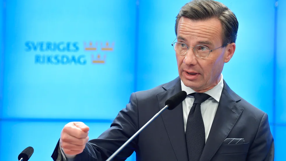 Moderaternas partiledare Ulf Kristersson (M) anser att regeringen omgående måste agera mot utländska investeringar som kan hota säkerheten i Sverige. Arkivbild.