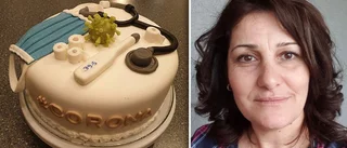 Lamyaa, 44, gjorde en coronatårta: "Alla skrattade"